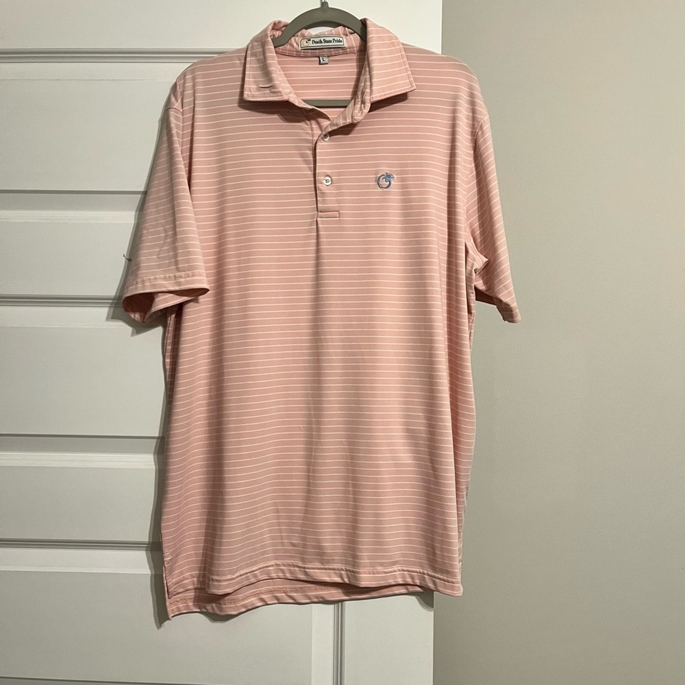 Peach State Pride Pink Striped Men's Shirt